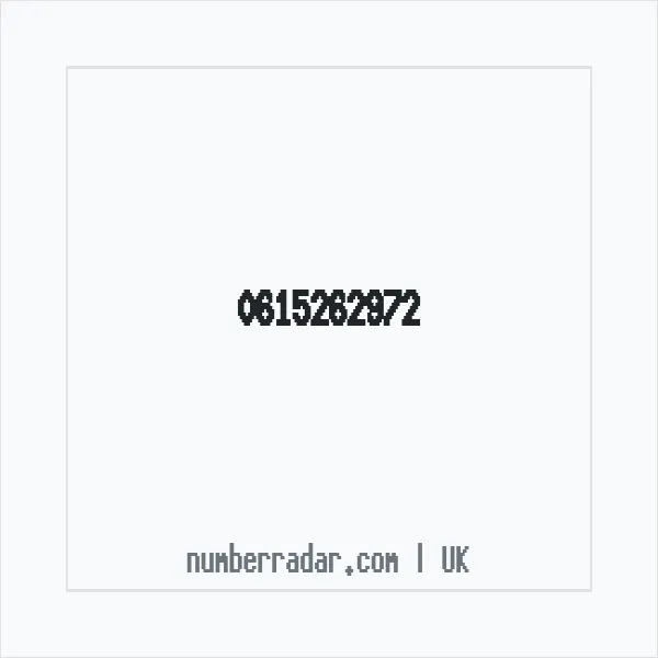 Reverse number check for +44 615262972 — who called me?