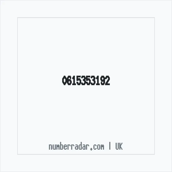 Reverse number check for +44 615353192 — who called me?