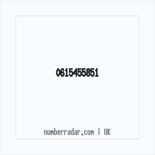 Reverse number check for +44 615455851 — who called me?