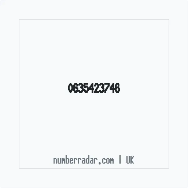 Reverse number check for +44 635423746 — who called me?