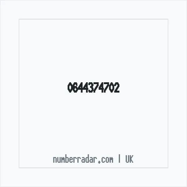 Reverse number check for +44 644374702 — who called me?
