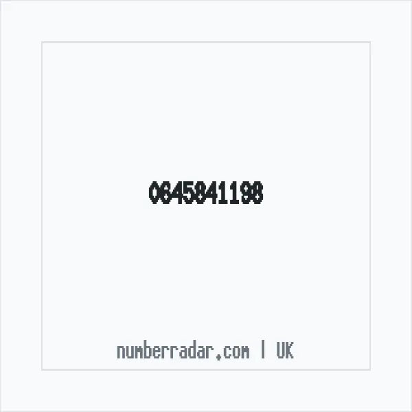 Reverse number check for +44 645841198 — who called me?