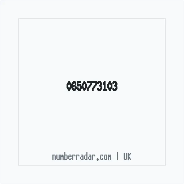 Reverse number check for +44 650773103 — who called me?