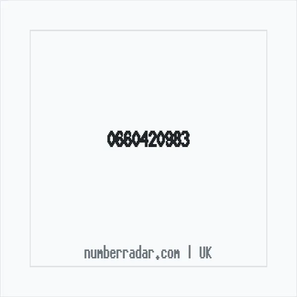 Reverse number check for +44 660420983 — who called me?