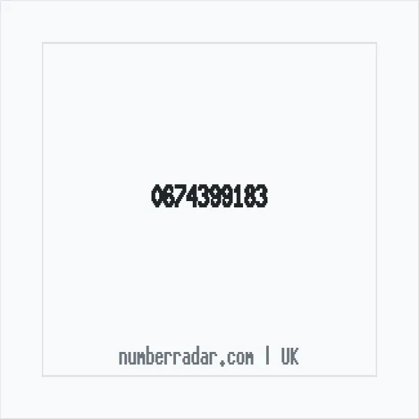 Reverse number check for +44 674399183 — who called me?