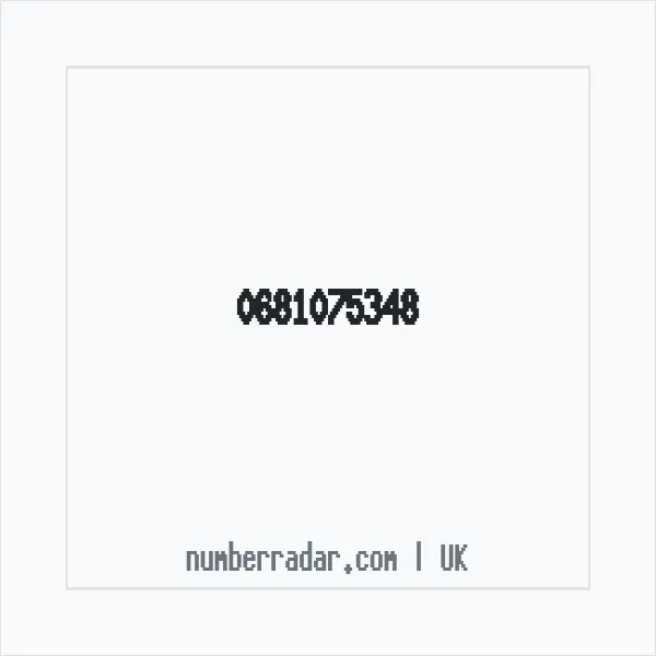 Reverse number check for +44 681075348 — who called me?