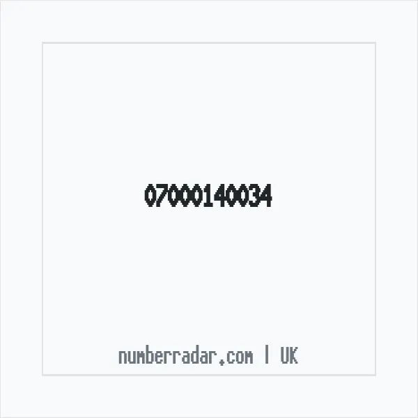 Reverse number check for +44 7000 140034 — who called me?