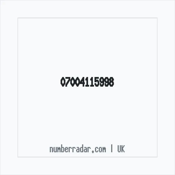 Reverse number check for +44 7004 115998 — who called me?