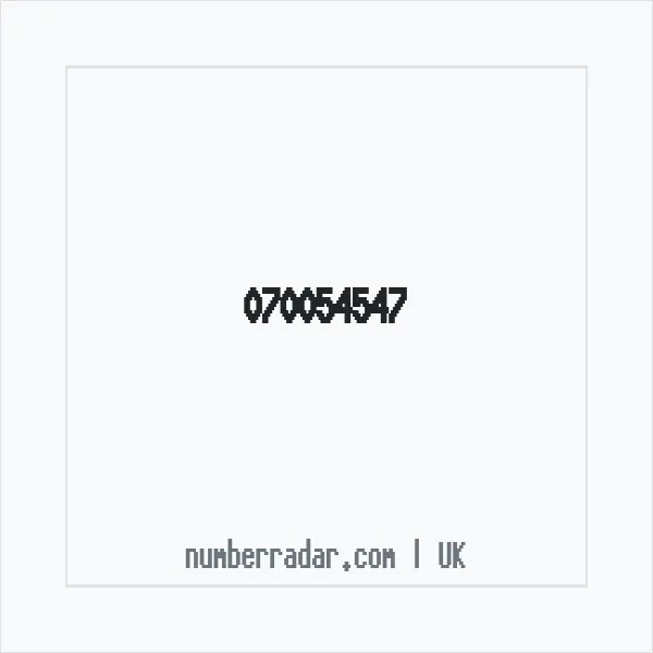 Reverse number check for +44 70054547 — who called me?