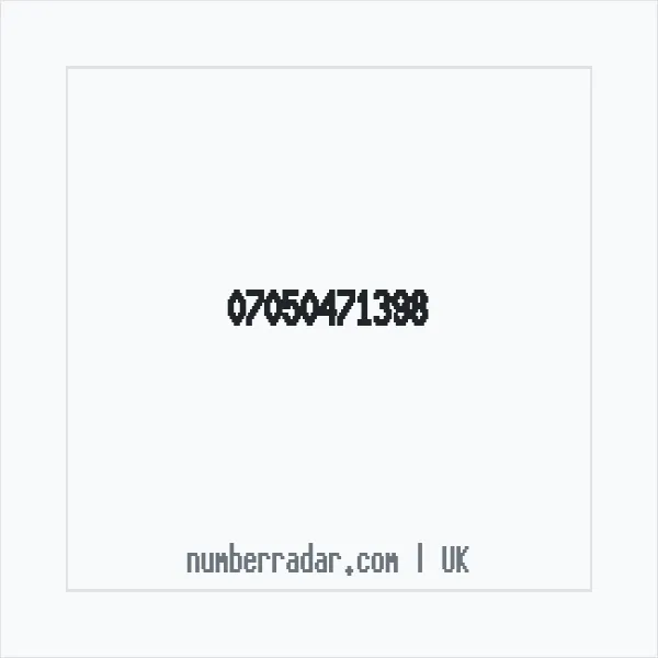 Reverse number check for +44 7050 471398 — who called me?