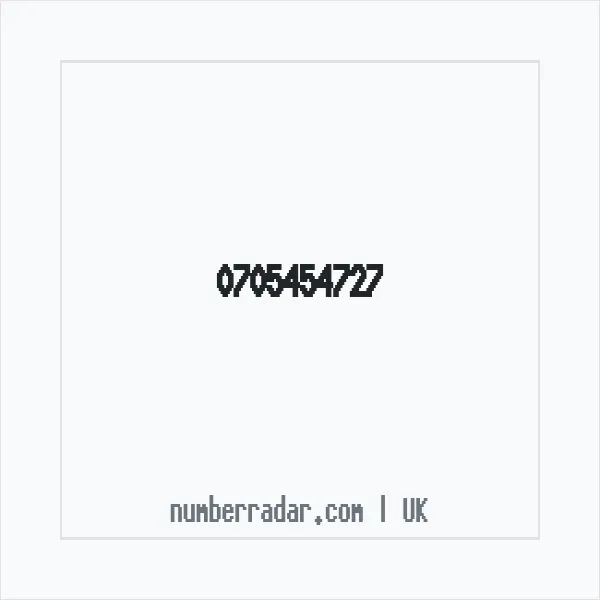 Reverse number check for +44 705454727 — who called me?