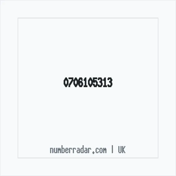 Reverse number check for +44 706105313 — who called me?