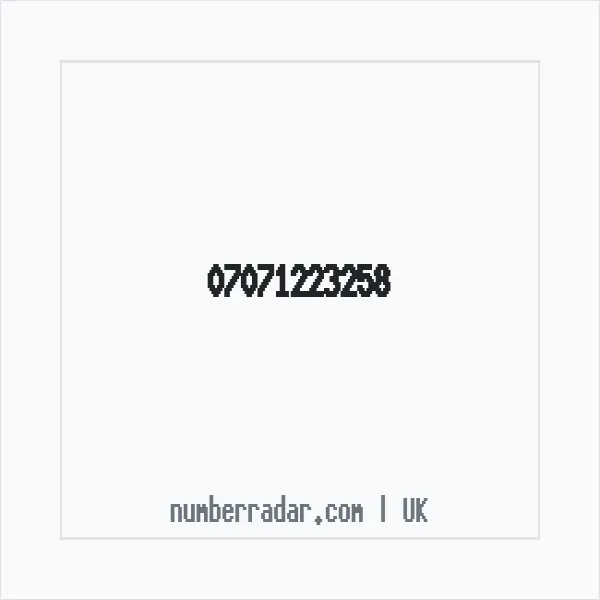 Reverse number check for +44 7071 223258 — who called me?