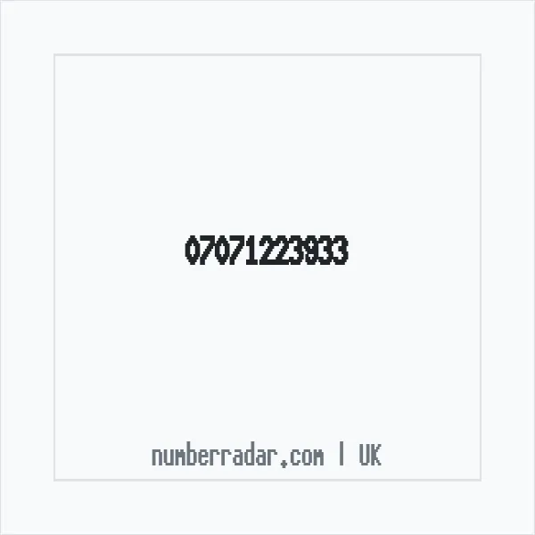 Reverse number check for +44 7071 223933 — who called me?