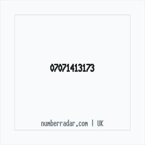 Reverse number check for +44 7071 413173 — who called me?