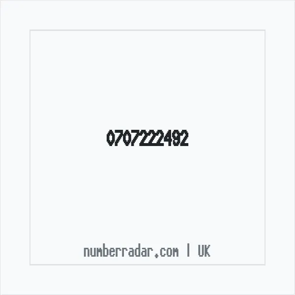 Reverse number check for +44 707222492 — who called me?