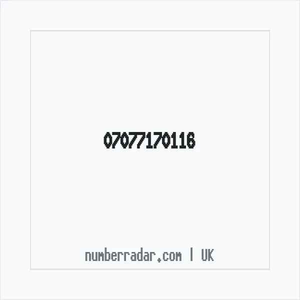 Reverse number check for +44 7077 170116 — who called me?