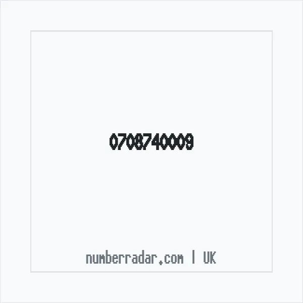 Reverse number check for +44 708740009 — who called me?