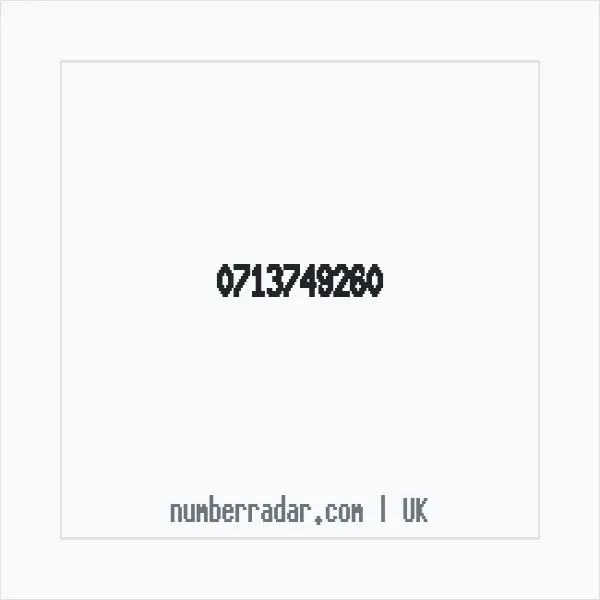 Reverse number check for +44 713749260 — who called me?