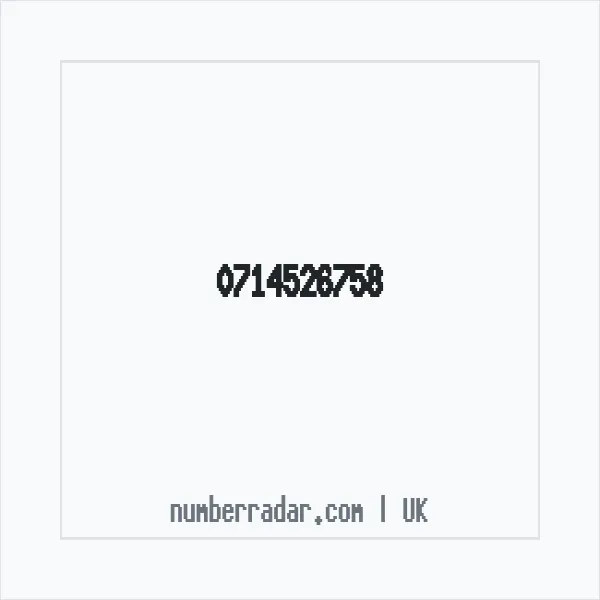 Reverse number check for +44 714526758 — who called me?