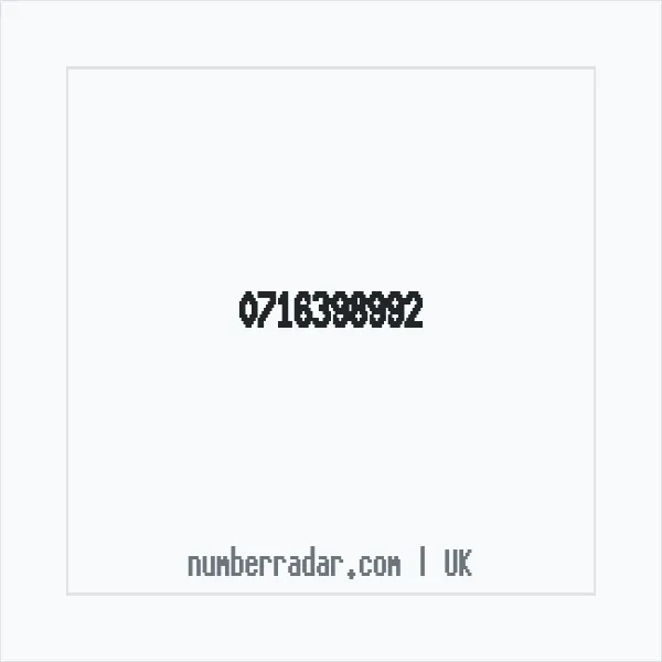 Reverse number check for +44 716398992 — who called me?