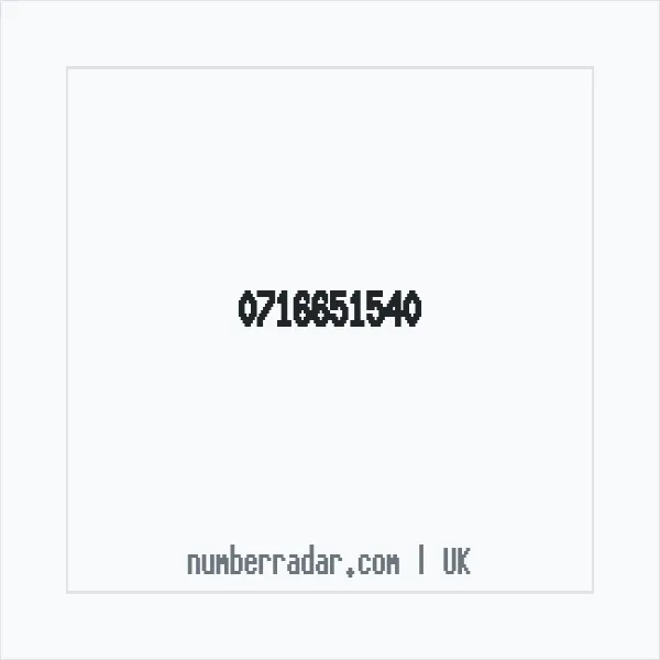 Reverse number check for +44 716651540 — who called me?