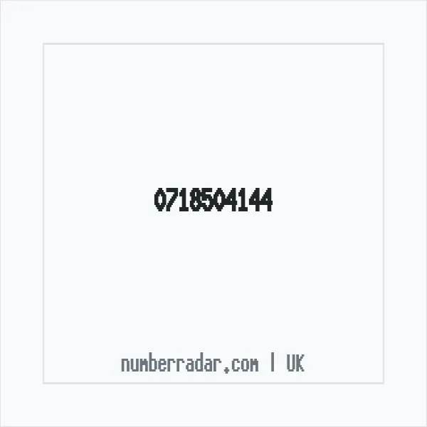 Reverse number check for +44 718504144 — who called me?