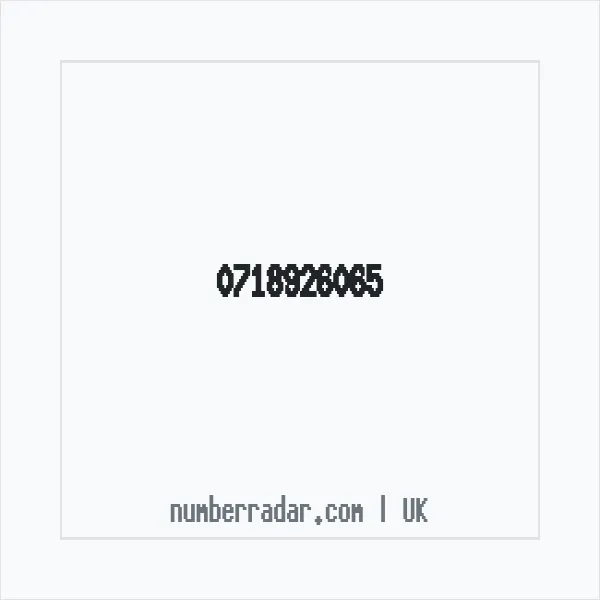Reverse number check for +44 718926065 — who called me?