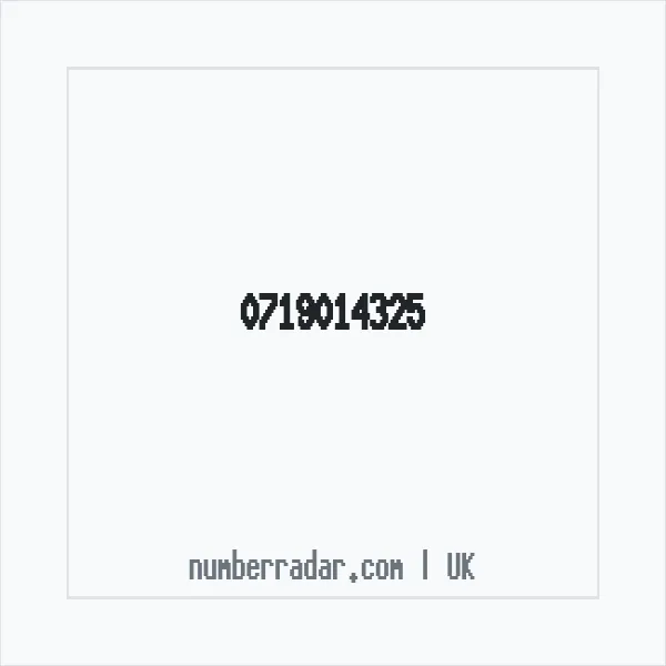 Reverse number check for +44 719014325 — who called me?
