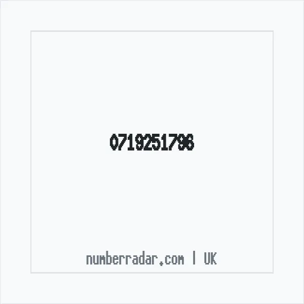 Reverse number check for +44 719251796 — who called me?