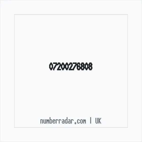 Reverse number check for +44 7200 276808 — who called me?