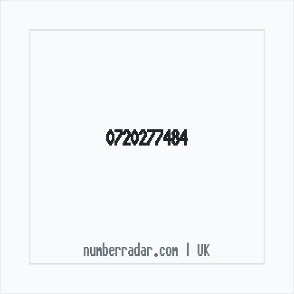 Reverse number check for +44 720277484 — who called me?