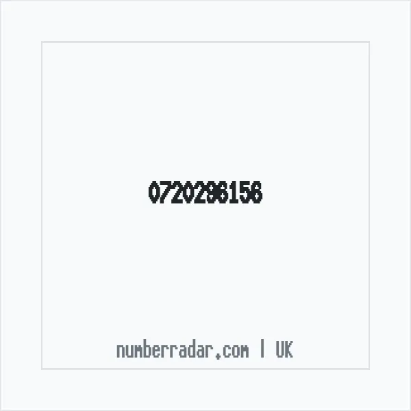 Reverse number check for +44 720296156 — who called me?