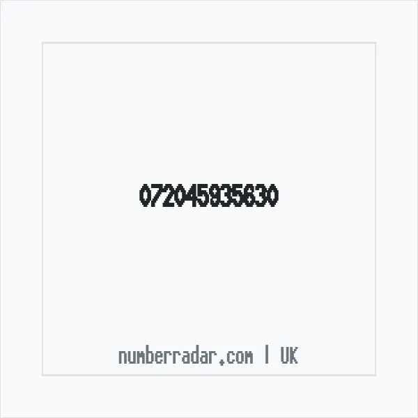 Reverse number check for +44 (7204) 593-563 — who called me?