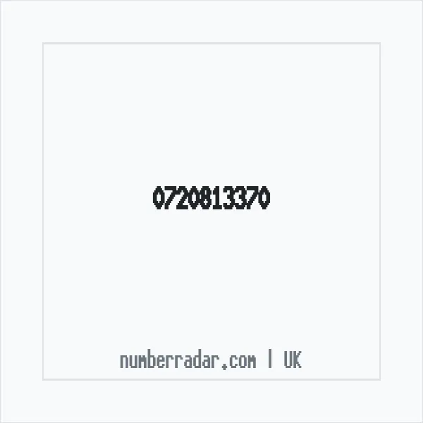 Reverse number check for +44 720813370 — who called me?