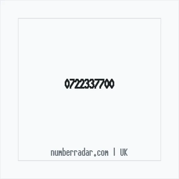 Reverse number check for +44 722337700 — who called me?