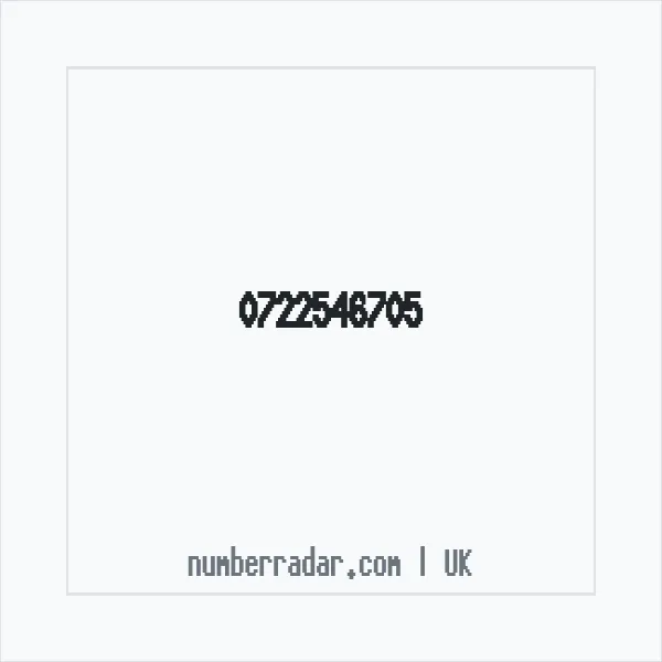Reverse number check for +44 722546705 — who called me?