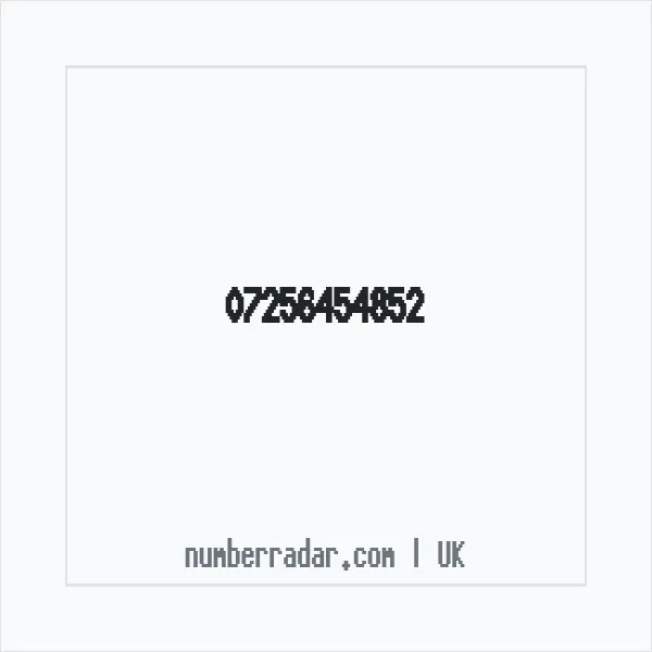 Reverse number check for +44 7256 454852 — who called me?