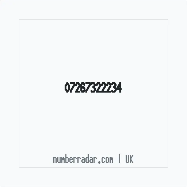 Reverse number check for +44 7267 322234 — who called me?