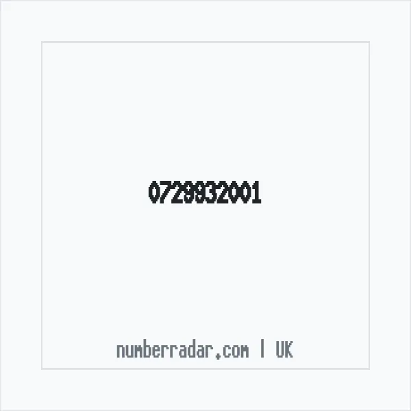 Reverse number check for +44 729932001 — who called me?