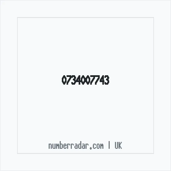 Reverse number check for +44 734007743 — who called me?
