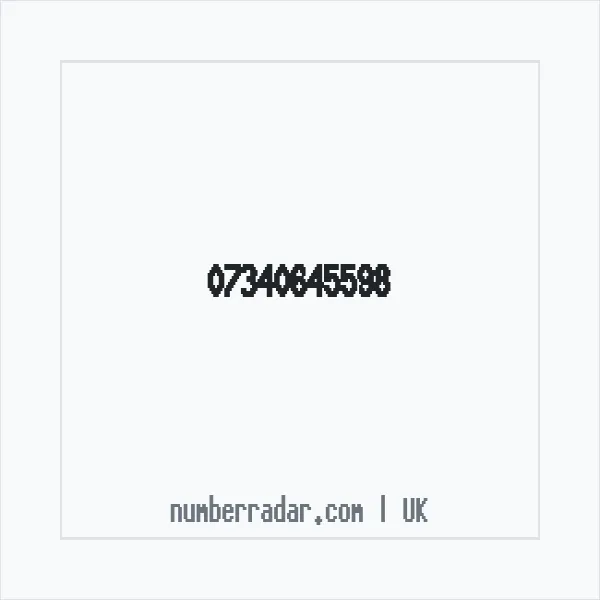 Reverse number check for +44 7340 645598 — who called me?