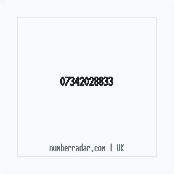 Reverse number check for +44 7342 028833 — who called me?