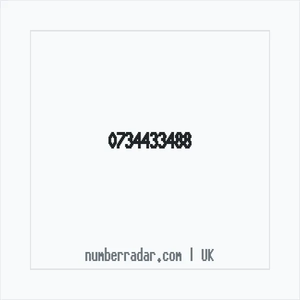 Reverse number check for +44 734433488 — who called me?
