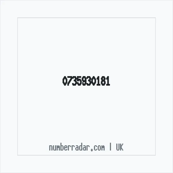 Reverse number check for +44 735930181 — who called me?