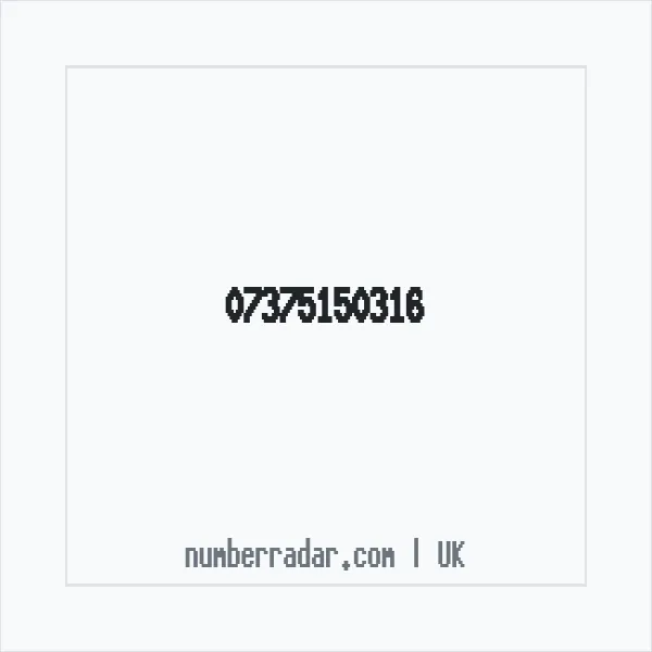 Reverse number check for +44 7375 150316 — who called me?