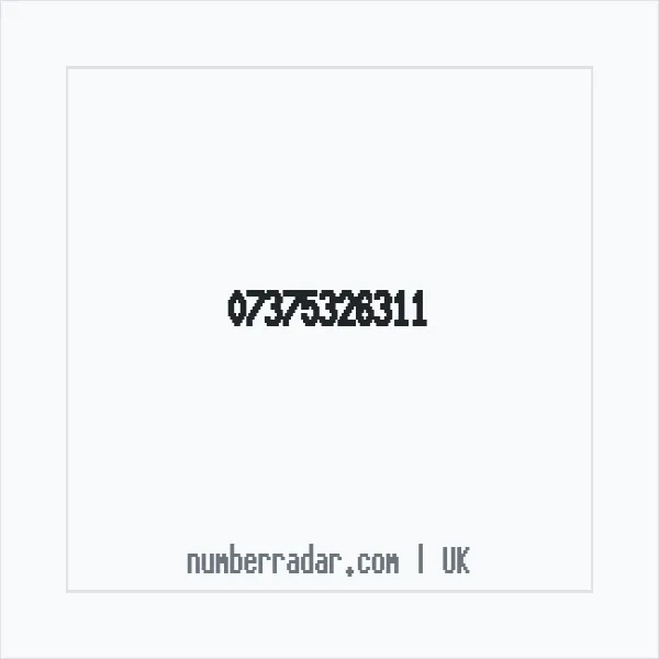 Reverse number check for +44 7375 326311 — who called me?