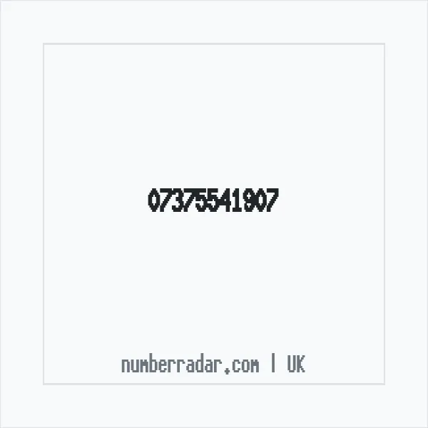 Reverse number check for +44 7375 541907 — who called me?