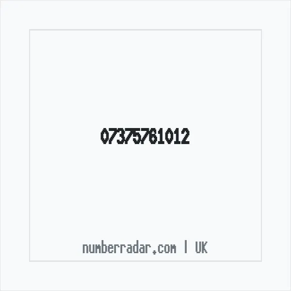 Reverse number check for +44 7375 761012 — who called me?