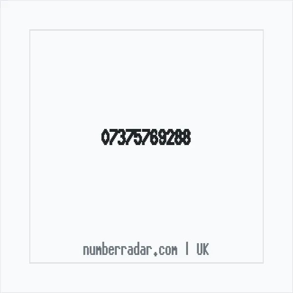 Reverse number check for +44 7375 769288 — who called me?